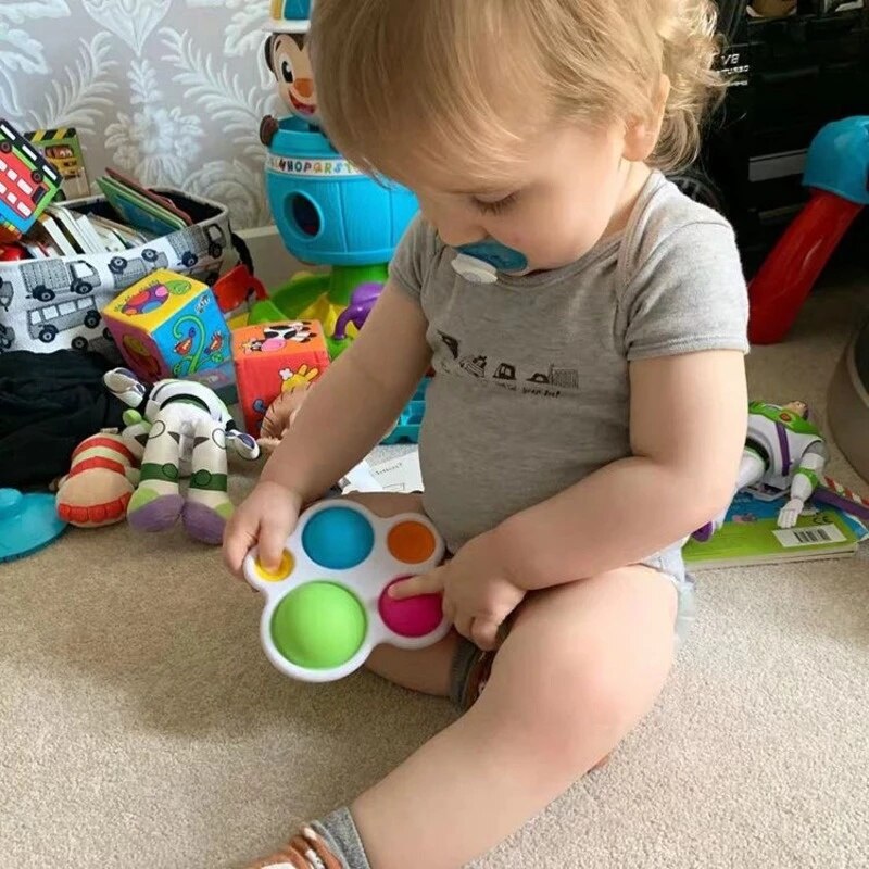 Jouet Sensoriel à Bulles de Poussée Montessori