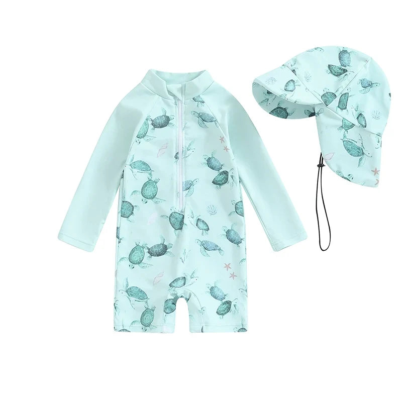 Maillot de Bain Bébé avec Casquette - Lagon