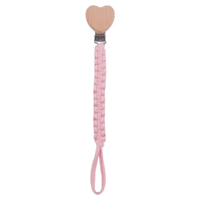 Attache-tétine personnalisée prénom en perles de bois – Cadeau de naissance