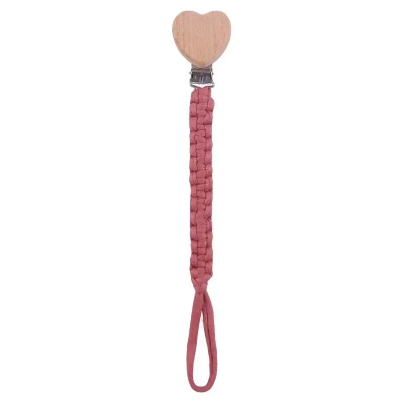 Attache-tétine personnalisée prénom en perles de bois – Cadeau de naissance