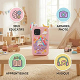 Smartphone éducatif enfant avec caméra – Jeux, musique et apprentissage