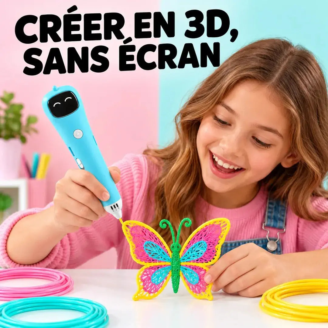 Stylo 3D Enfant Rechargeable – Création Illimitée dès 10 ans