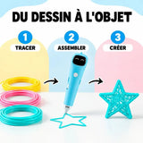 Stylo 3D Enfant Rechargeable – Création Illimitée dès 10 ans