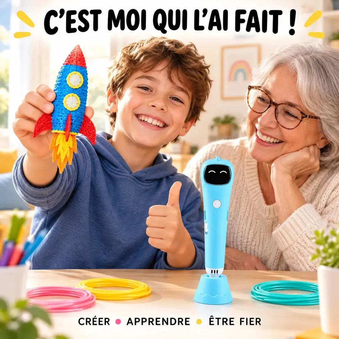 Stylo 3D Enfant Rechargeable – Création Illimitée dès 10 ans