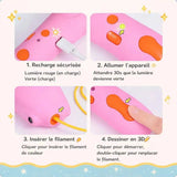 Stylo 3D Enfant dès 6 ans – Sécurisé Basse Température