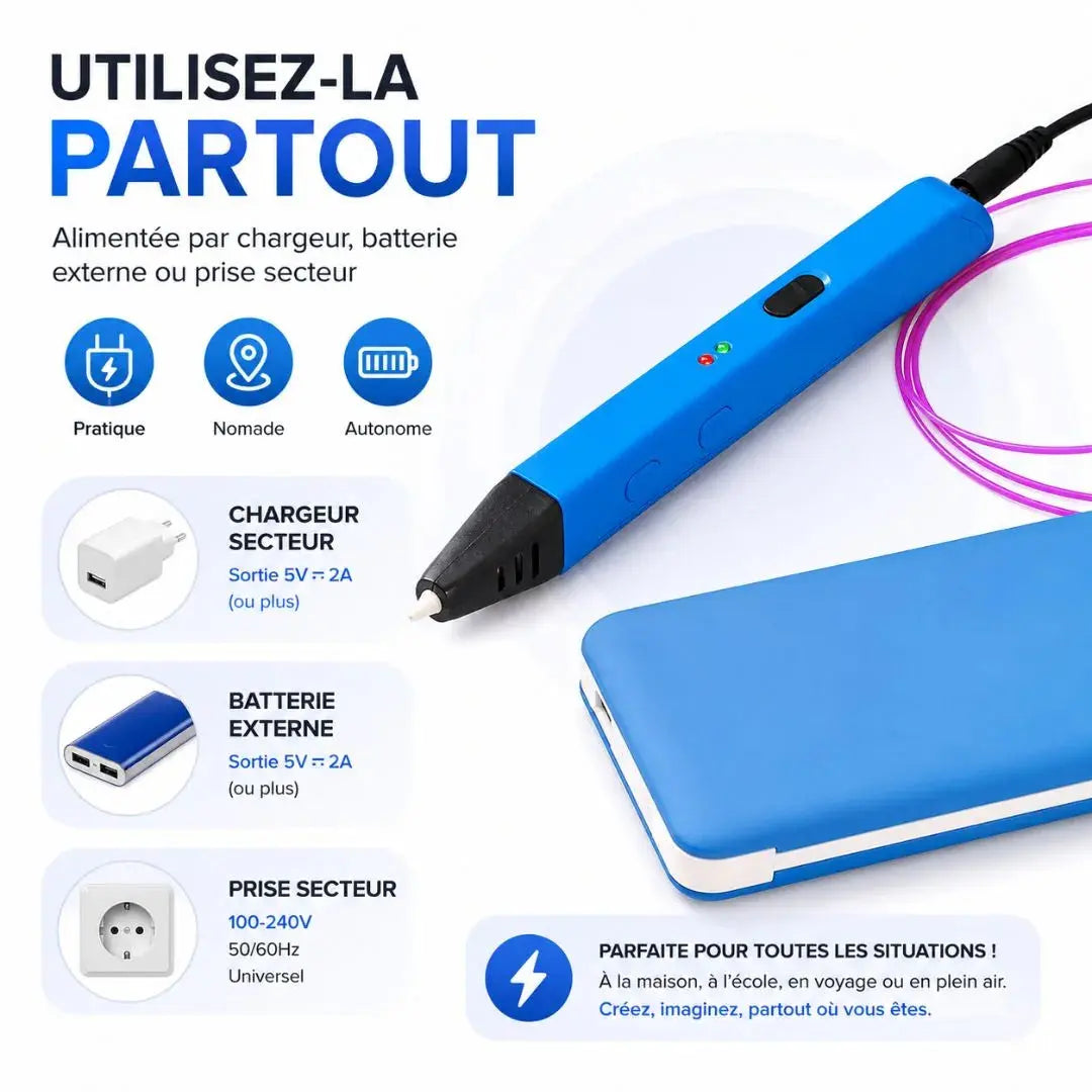Stylo 3D Professionnel dès 14 ans – Semi-Automatique Précision