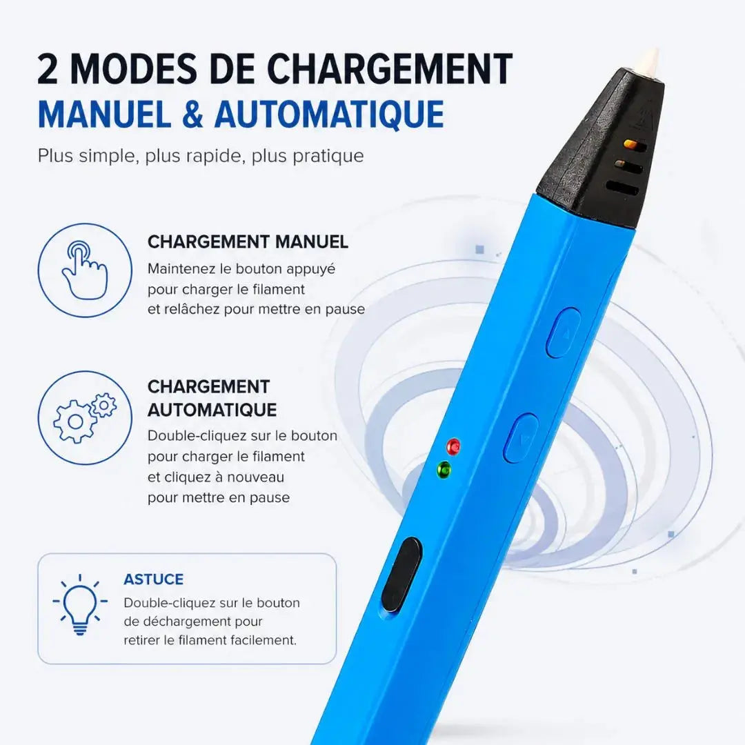 Stylo 3D Professionnel dès 14 ans – Semi-Automatique Précision