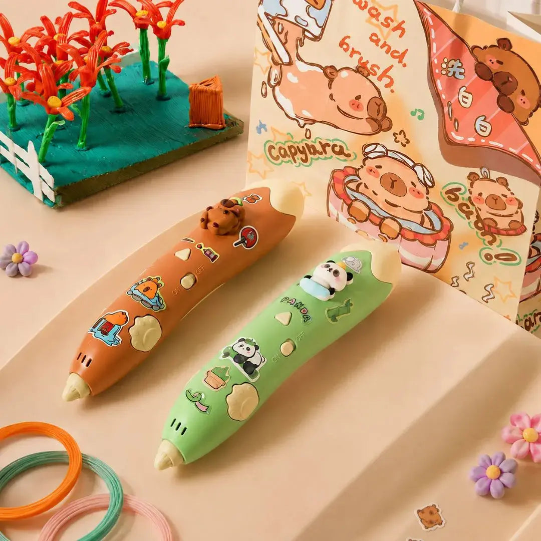 Stylo Impression 3D Enfant dès 8 ans – Kawaii Panda & Capybara