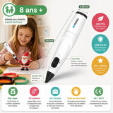 Stylo Impression 3D dès 8 ans  – Basse Température Sécurisé Enfant