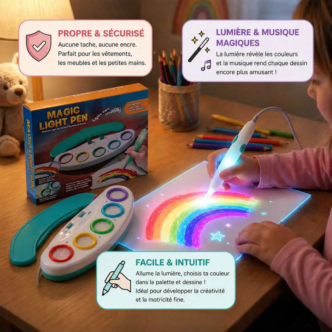 Stylo Magique Lumineux Enfant – Dessin Interactif