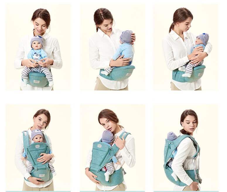 Porte-bébé Ergonomique SwiftWear Facile à Enfiler (Système de Port Rapide en 3 Étapes)