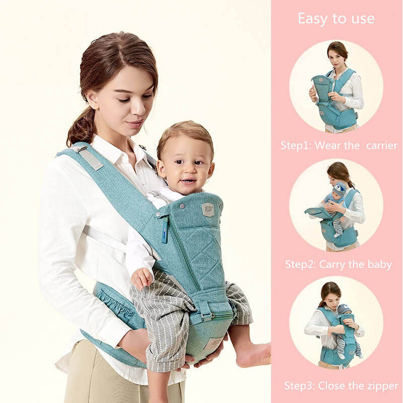 Porte-bébé Ergonomique SwiftWear Facile à Enfiler (Système de Port Rapide en 3 Étapes)