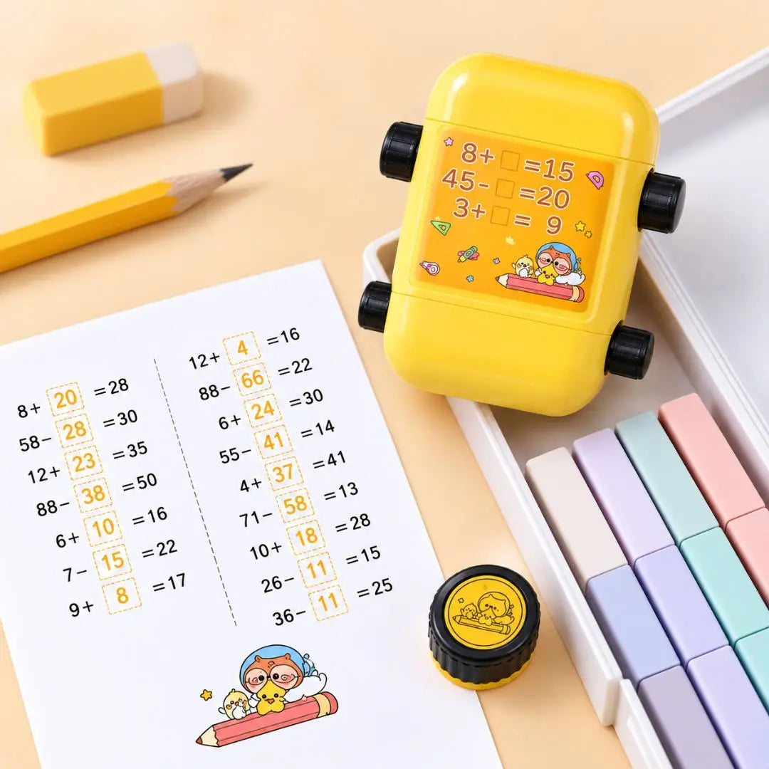 Table de Multiplication CE1 – Tampon Rotatif 4 Opérations – Dès 6 Ans