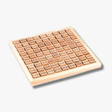 Natural Wood Montessori Multiplication Table - EduMath
