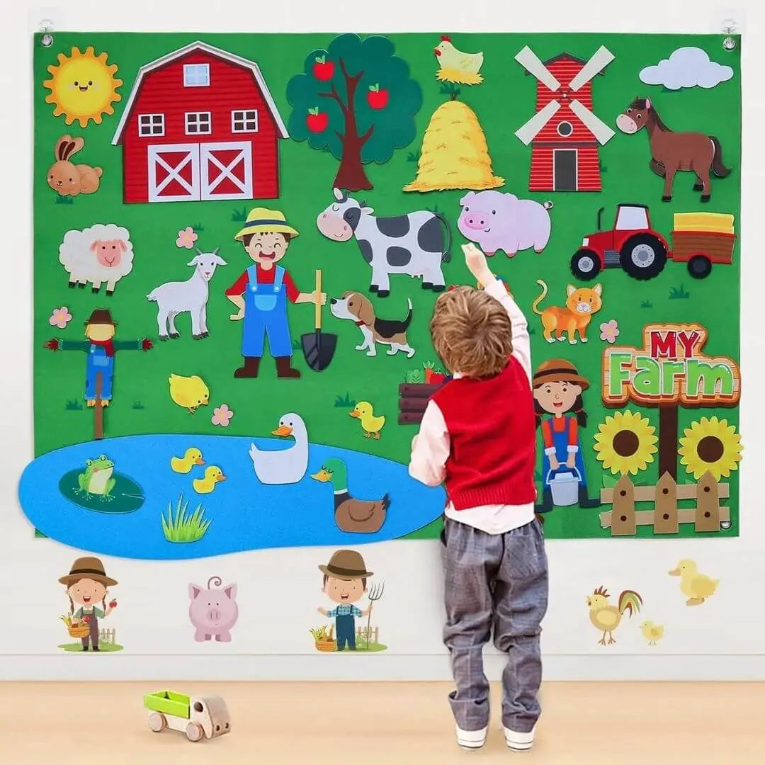 Tableau en Feutre Montessori Ferme – StoryFelt