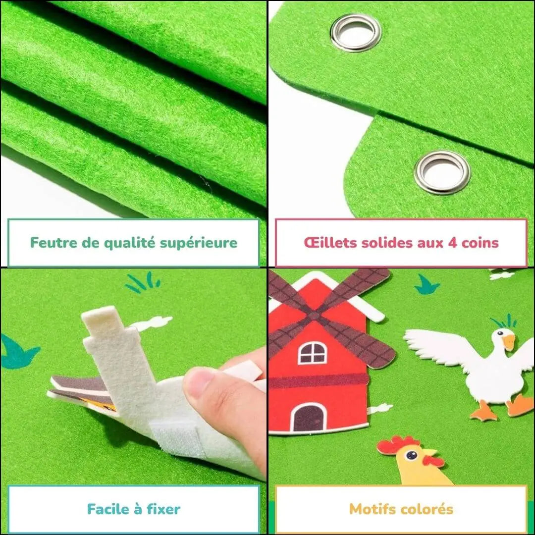 Tableau en Feutre Montessori Ferme – StoryFelt