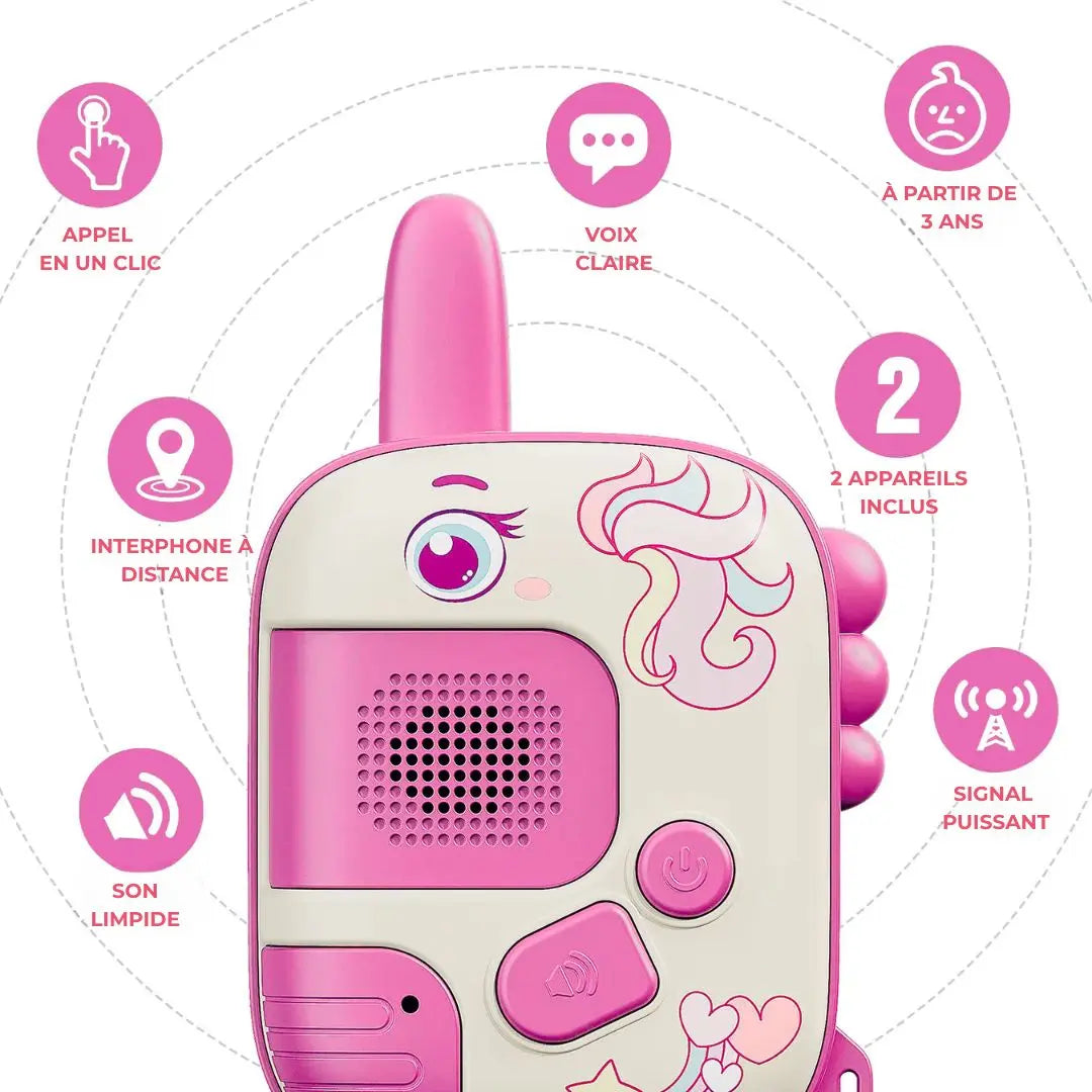 Talkie Walkie Enfant 1000m Portée – PonyTalk
