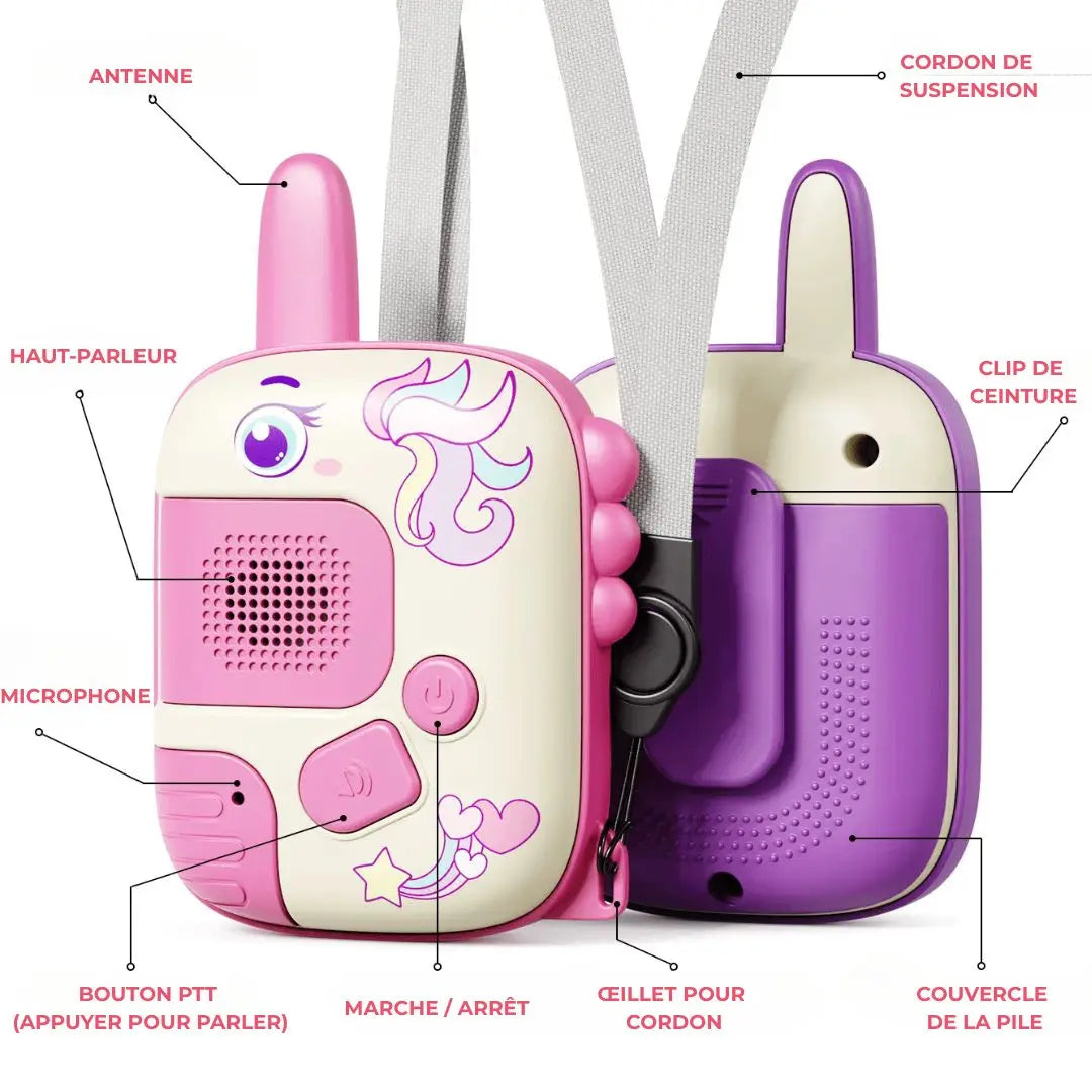 Talkie Walkie Enfant 1000m Portée – PonyTalk