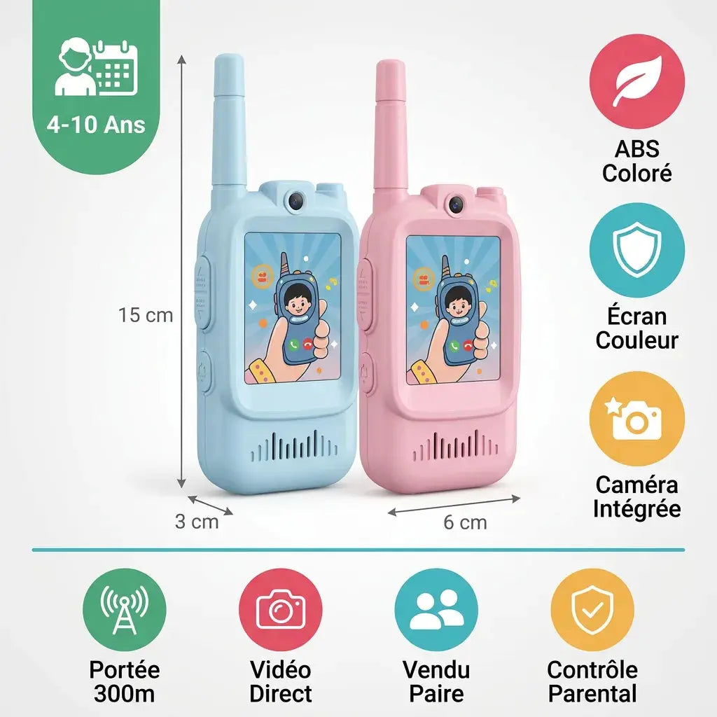 Talkie-Walkie Enfant Vidéo – Caméra & Écran