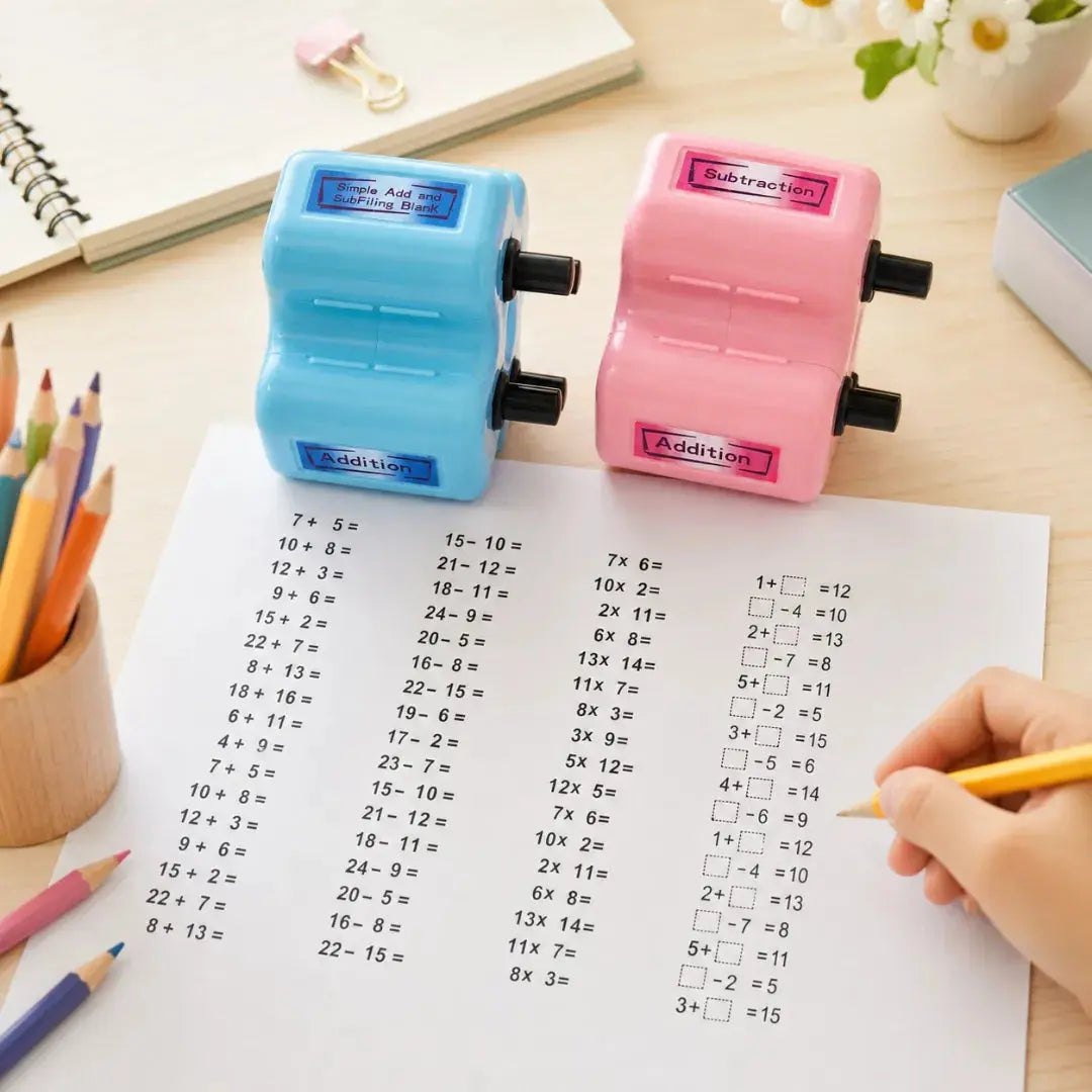 Tampon de Calcul Mental Enfant 4-en-1 – Dès 5 Ans