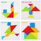 Tangram Montessori En Bois - Tangram Kids