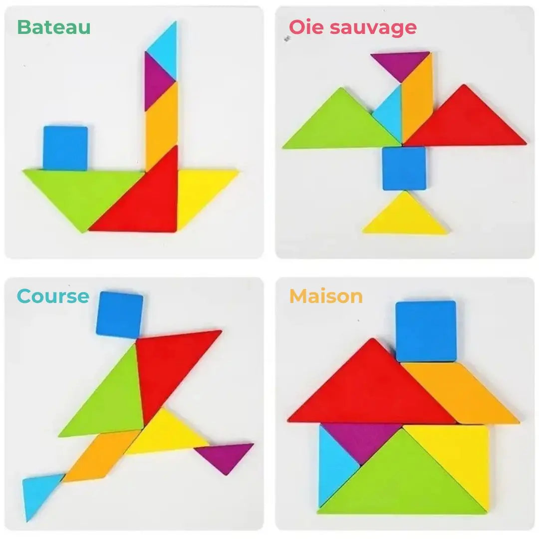 Tangram Montessori En Bois - Tangram Kids