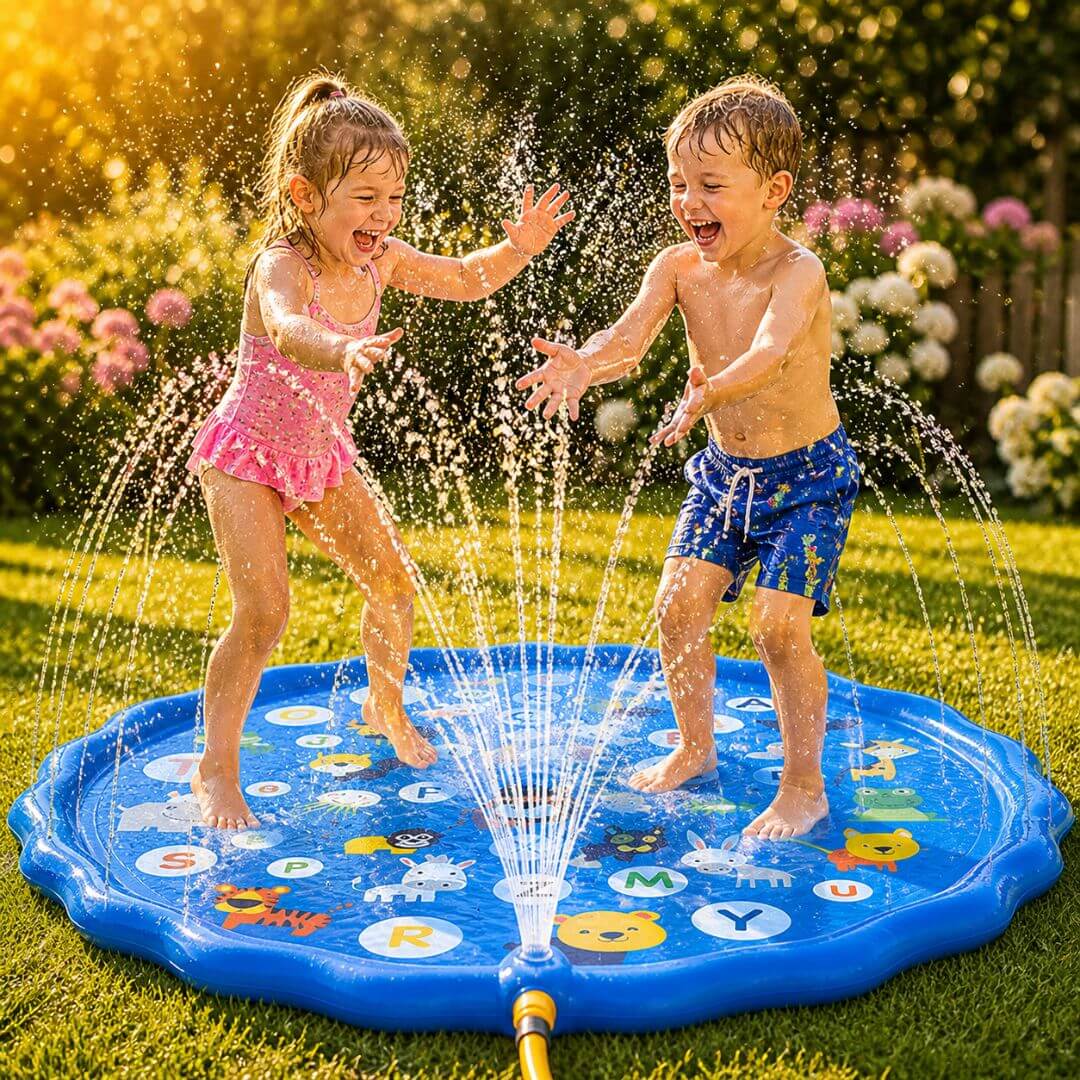 Tapis d'eau avec Sprinkler – Splash Pad Enfant | Dès 3 ans