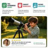 Télescope Enfant – Réfracteur Astronomique Multi-Grossissements Trépied 360°