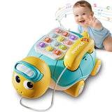 Tortue Musicale Bébé avec Téléphone Interactif