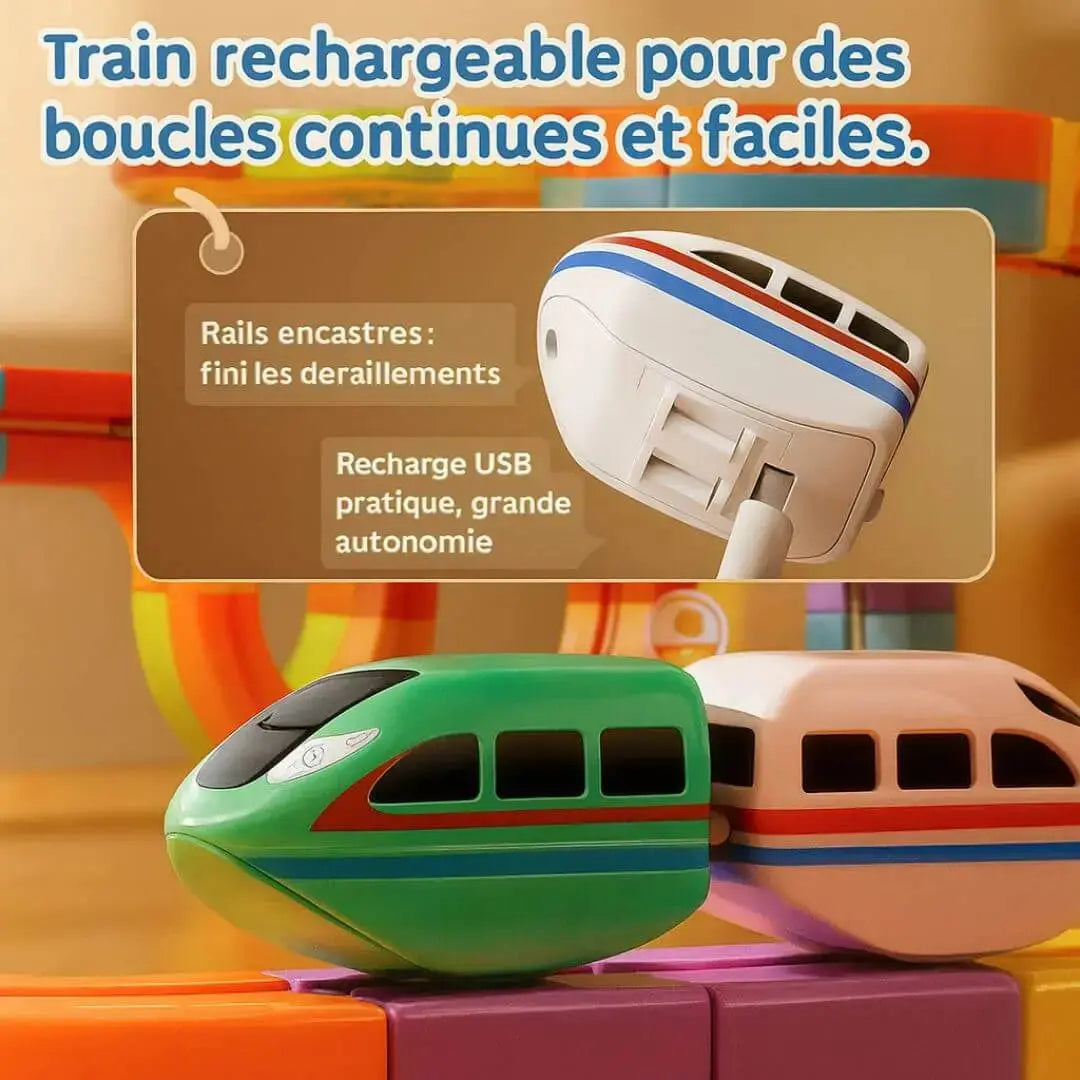 Train Électrique Rechargeable – Compatible CubeTrack