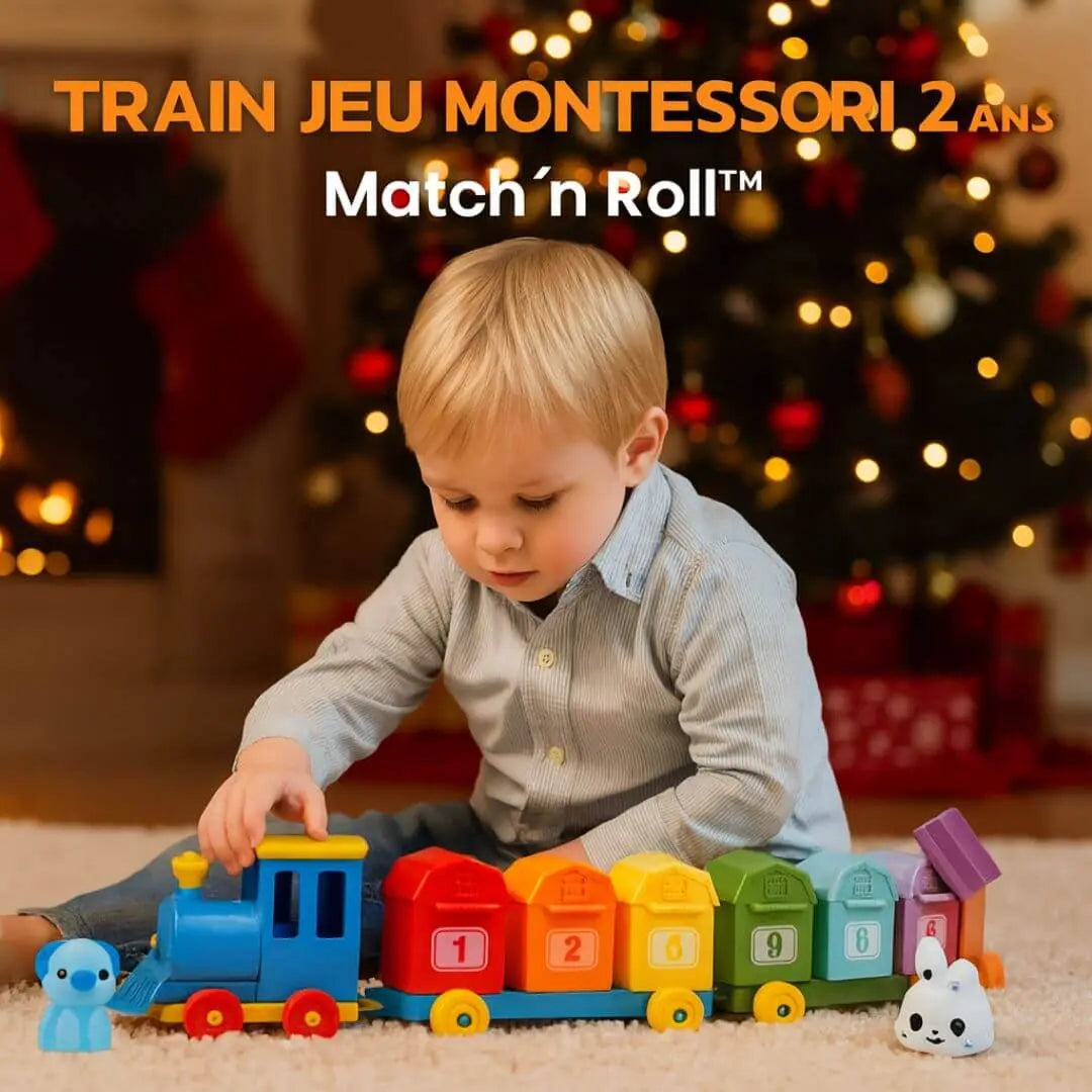 Train Jeu Montessori 2 ans : Match’n Roll