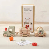 Train en Bois Animalier Montessori - Wooden Train Toy