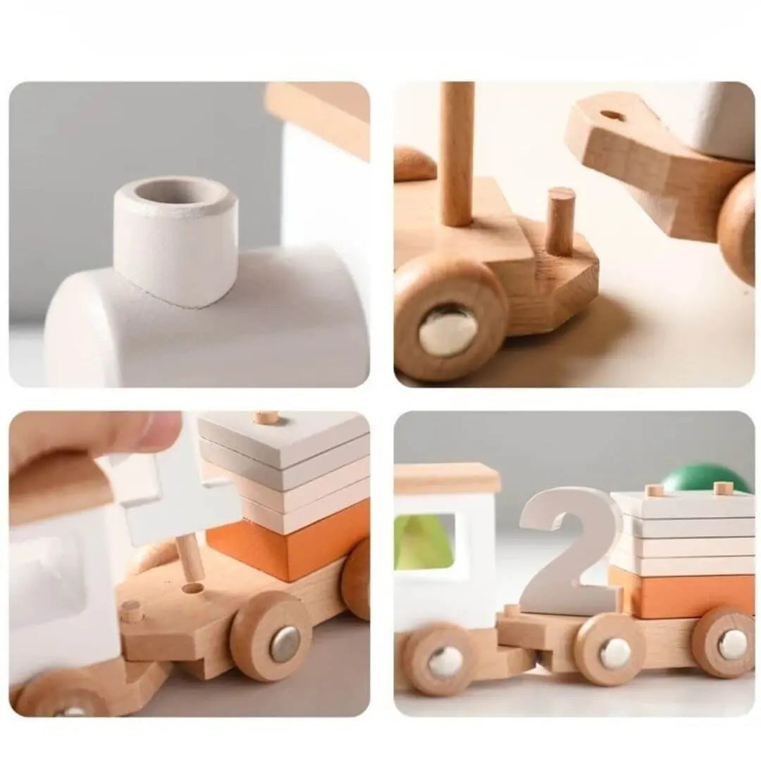 Train en Bois Montessori – NumberTrain