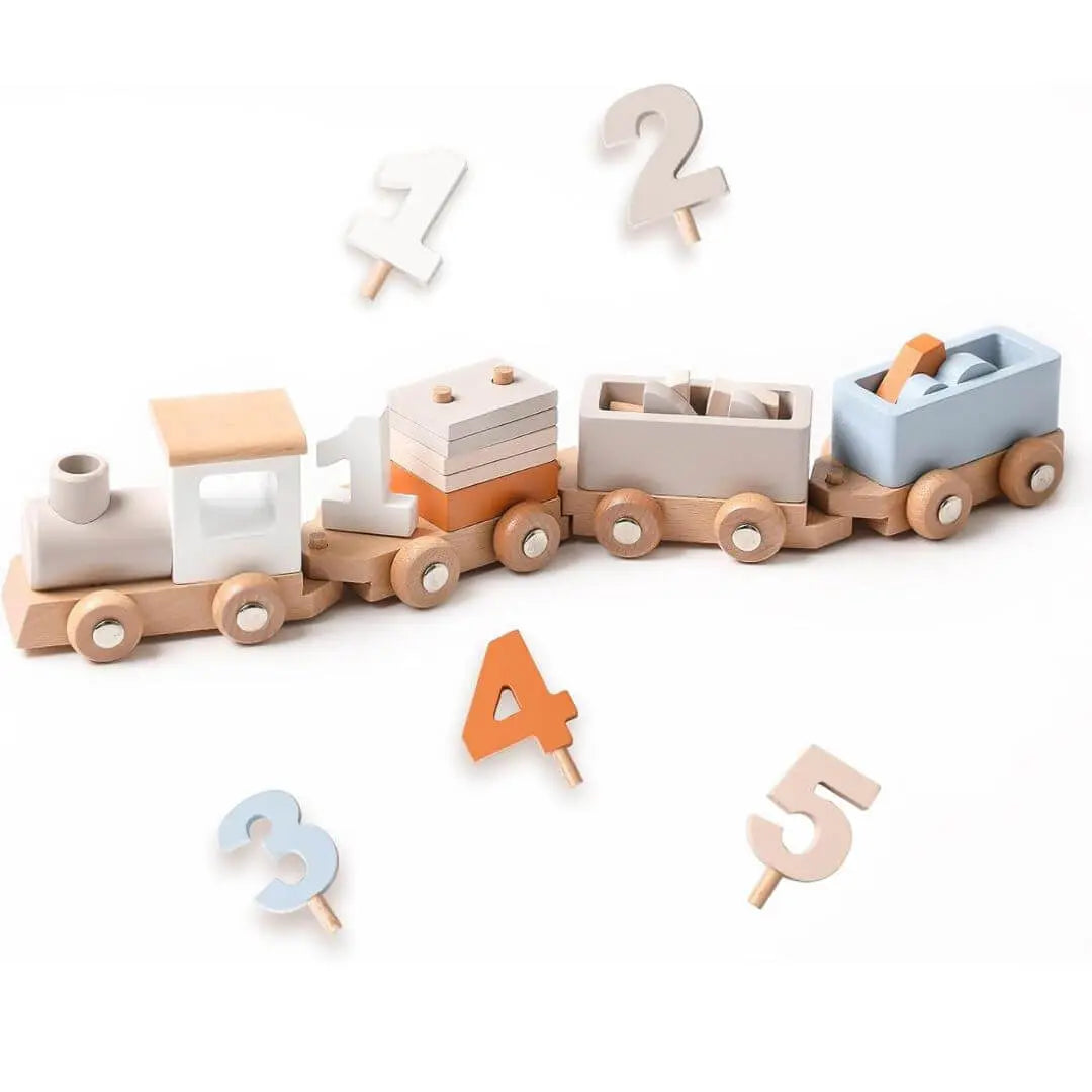 Train en Bois Montessori – NumberTrain