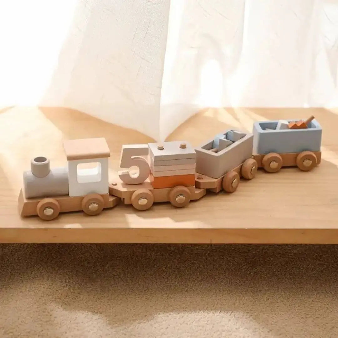 Train en Bois Montessori – NumberTrain