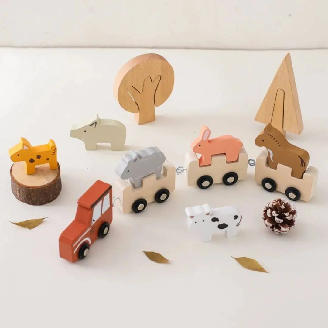 Train en Bois avec Animaux à Trier – FarmTrain
