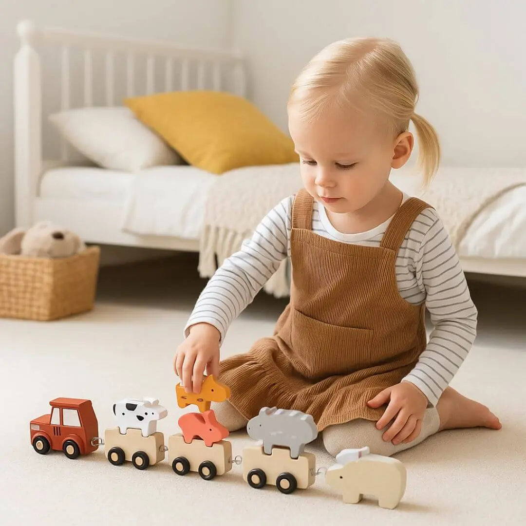 Train en Bois avec Animaux à Trier – FarmTrain