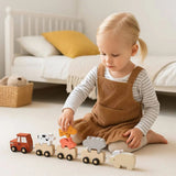 Train en Bois avec Animaux à Trier – FarmTrain
