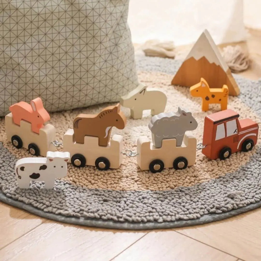Train en Bois avec Animaux à Trier – FarmTrain