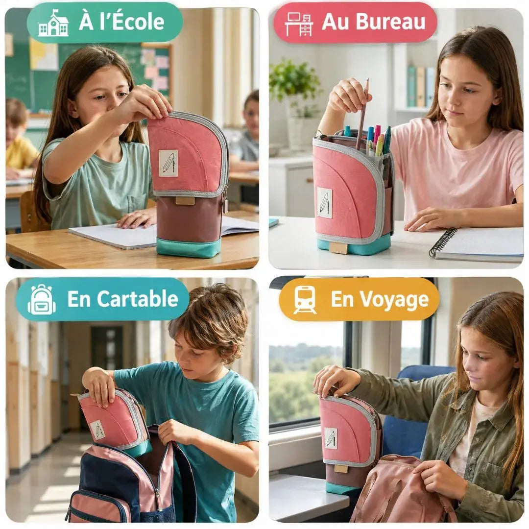 Trousse Pop Up – Convertible Pot à Crayons 2-en-1