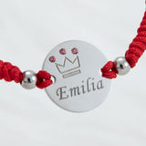 Bracelet bébé personnalisé au prénom, doré ou argenté – Cadeau de naissance
