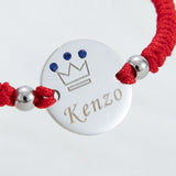 Bracelet bébé personnalisé au prénom, doré ou argenté – Cadeau de naissance