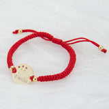 Bracelet bébé personnalisé au prénom, doré ou argenté – Cadeau de naissance