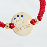 Bracelet bébé personnalisé au prénom, doré ou argenté – Cadeau de naissance