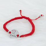 Bracelet bébé personnalisé au prénom, doré ou argenté – Cadeau de naissance