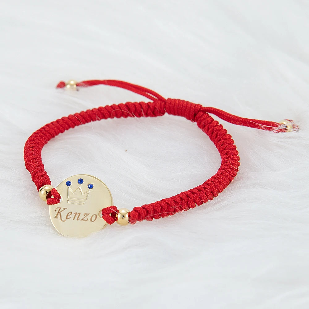 Bracelet bébé personnalisé au prénom, doré ou argenté – Cadeau de naissance