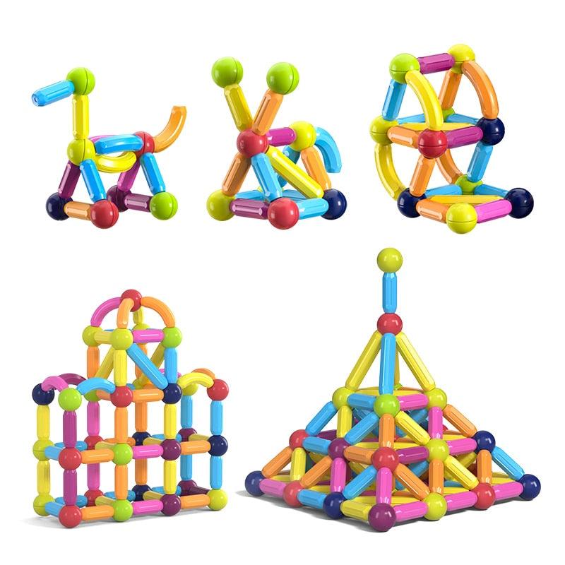 Jeu de bloc contruction magnétique Montessori - Magnetoy