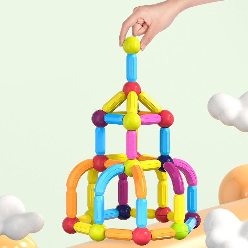 Jeu de bloc contruction magnétique Montessori - Magnetoy