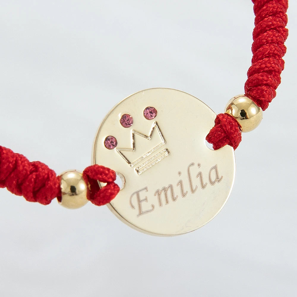 Bracelet bébé personnalisé au prénom, doré ou argenté – Cadeau de naissance
