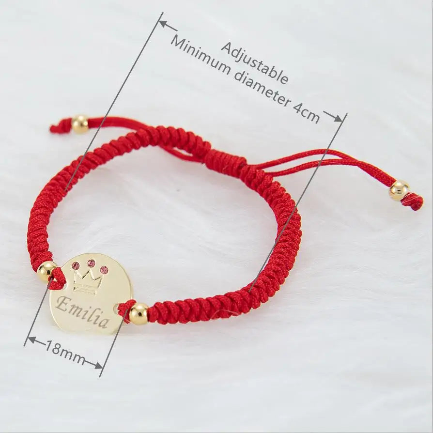 Bracelet bébé personnalisé au prénom, doré ou argenté – Cadeau de naissance